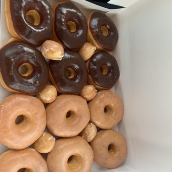 Standard donut options in the display case